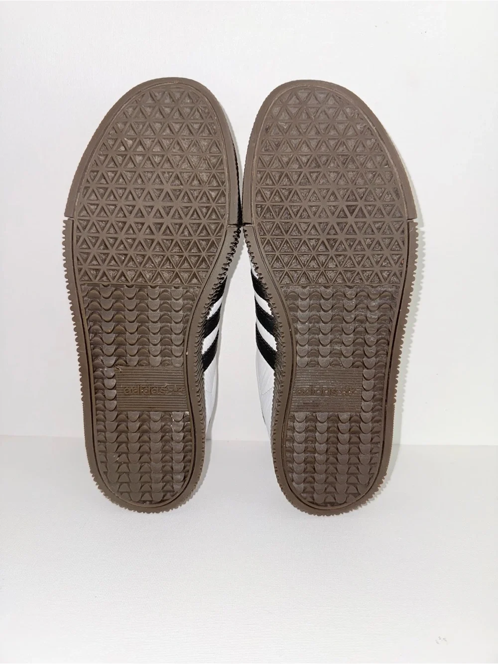 ADIDAS SAMBAROSE /White, Black & Brown Low-Profile Sneakers
